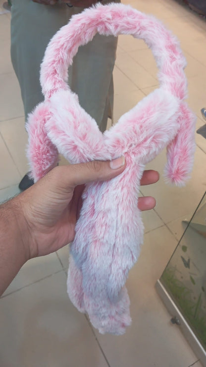 Soft Fluffy Rabbit Ears Headband | Moving Ears Plush Earmuffs | Warm & Cozy