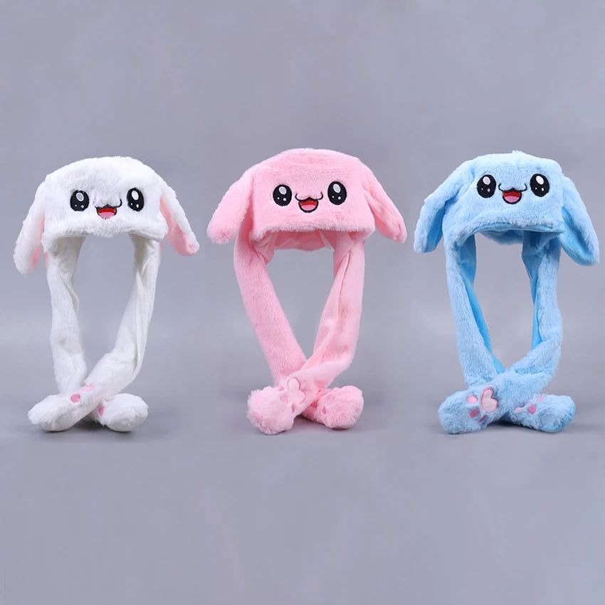 Soft Fluffy Rabbit Ears Headband | Moving Ears Plush Earmuffs | Warm & Cozy