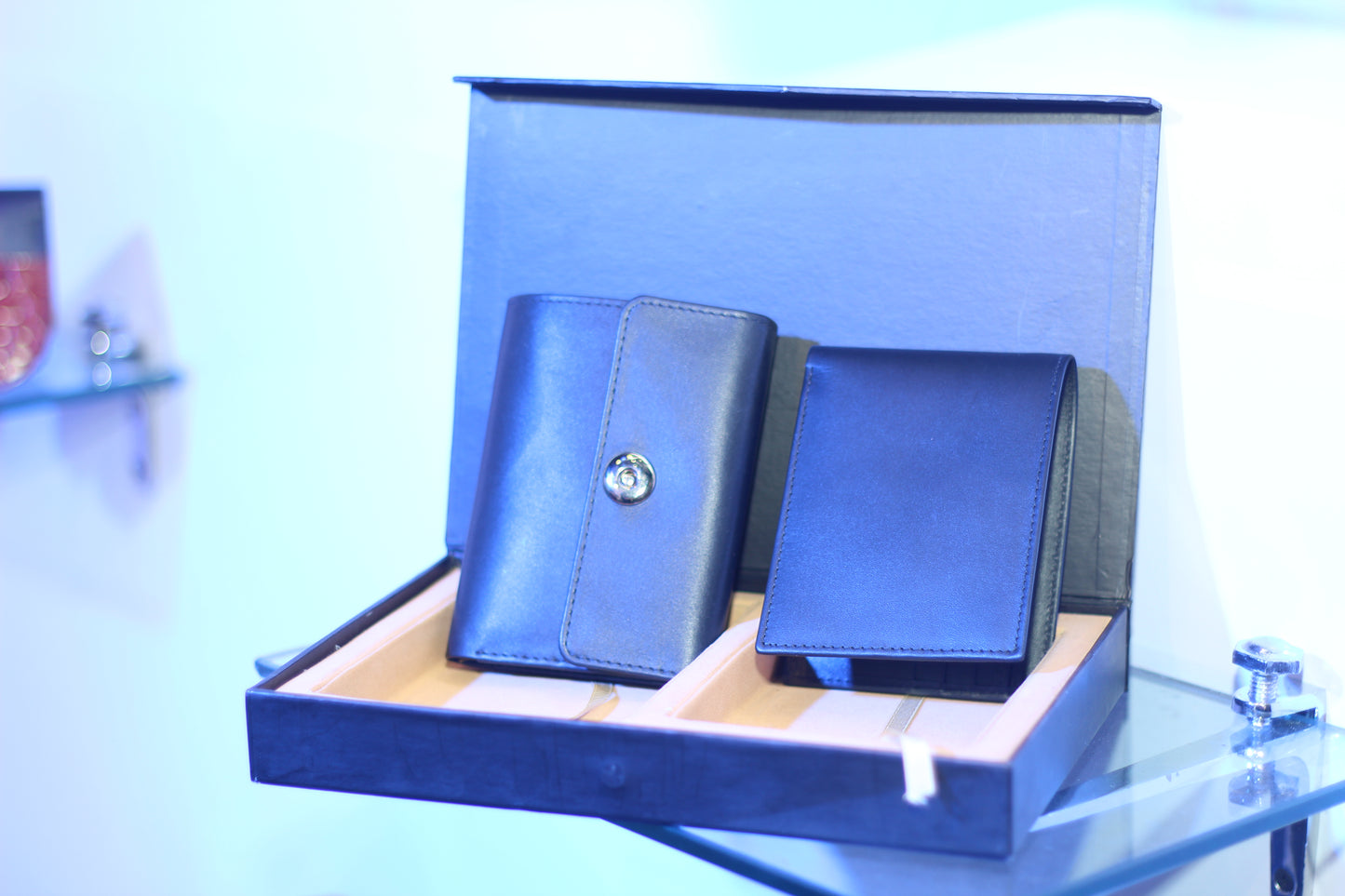 Premium Leather Wallet & Keychain