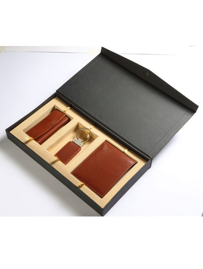 Luxury Leather Wallet Gift Set (Card Holder,keychain)
