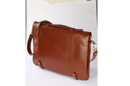 Premium Brown Leather Office Files Holder