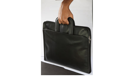 Premium Brown Leather Office Files Holder